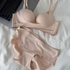 HYG Lingerie Set Plain Wireless Bra Bikini Panties YesStyle