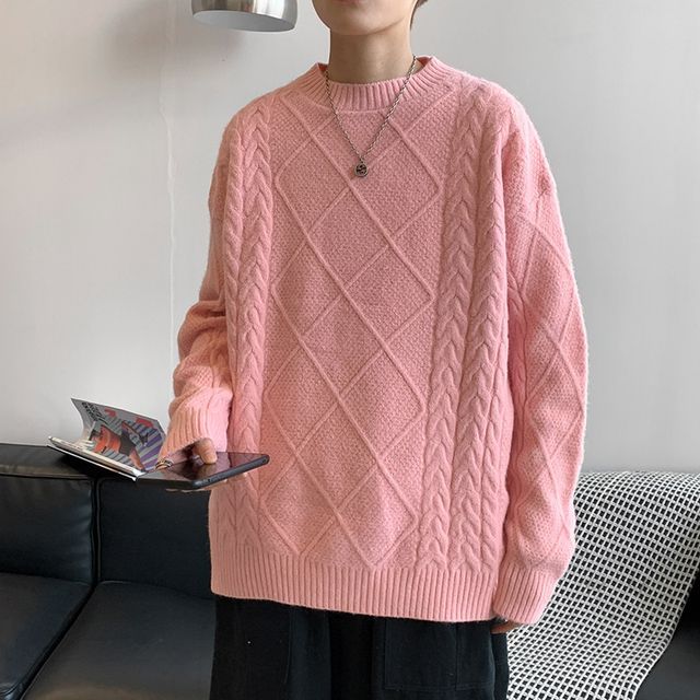 Zentrus Cable Knit Sweater Yesstyle