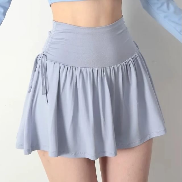 Asiris Balletcore High Rise Ruched Mini A Line Skirt YesStyle