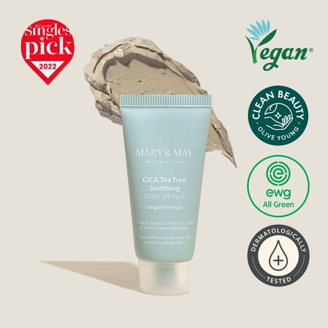 Mary May Cica Tea Tree Soothing Wash Off Mask Pack Mini YesStyle