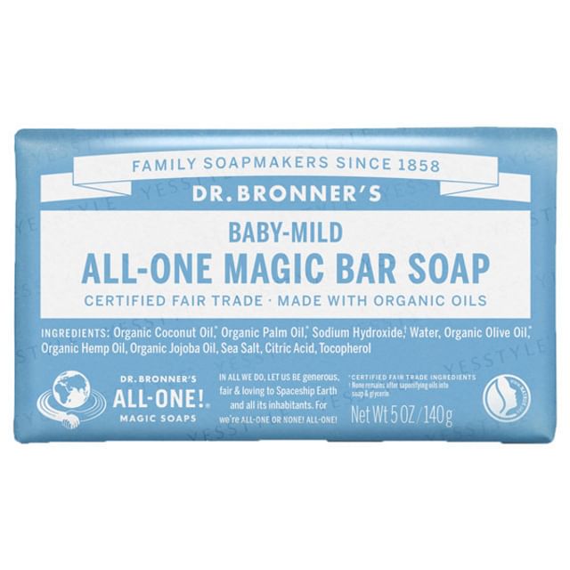 Dr Bronner S Magic Soap Bar Baby Mild Unscented Yesstyle