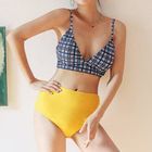 CUCURBIT Set Plaid Bikini Top Swim Bottom YesStyle