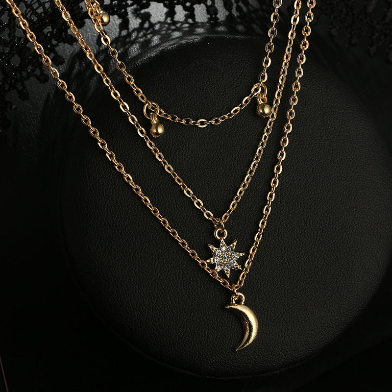 Yongge Moon Pendant Layered Necklace Yesstyle