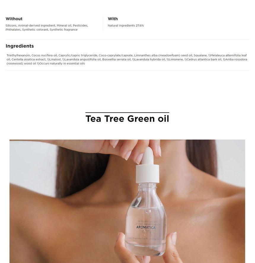 Buy AROMATICA Tea Tree Green Oil In Bulk AsianBeautyWholesale