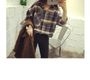 Dute Plaid Oversized Shirt YesStyle