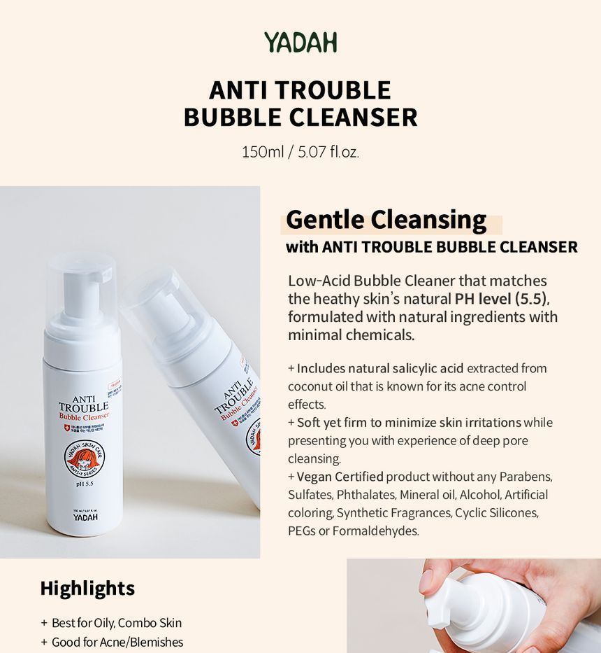 Buy Yadah Anti Trouble Bubble Cleanser Ml In Bulk