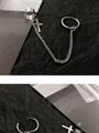 PANGU Stainless Steel Cross Chained Earring YesStyle