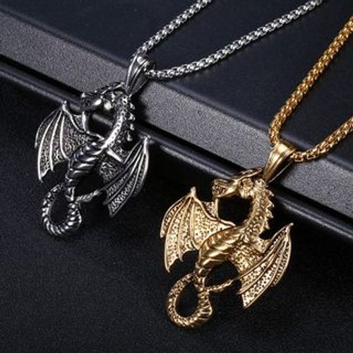 Sigil Stainless Steel Dragon Pendant Necklace Yesstyle