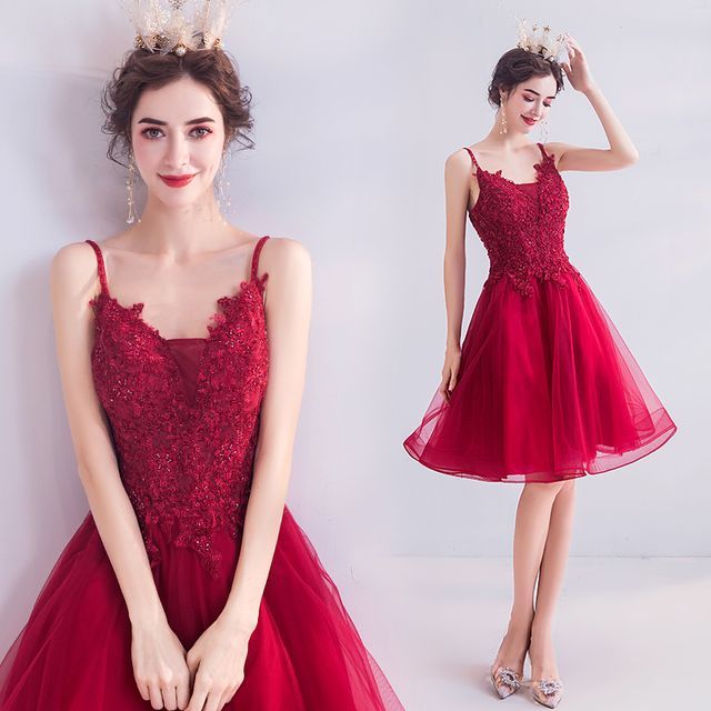 Caprice - Spaghetti-Strap Embellished A 