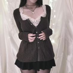 Collared Half Zip Oversized Knit Top