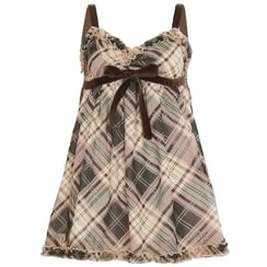 Low Waist Color-Block Paneled Lace-Trim Mini Pleated Skirt