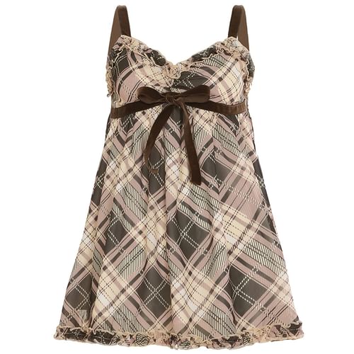 キャミソール plaid pattern tiered camisole XL_p0208561779.jpg