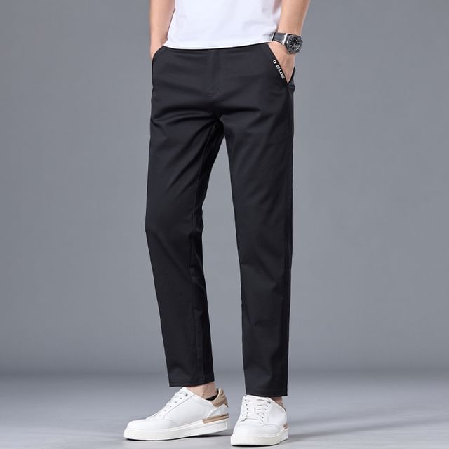 Denimic-Mid Rise Tapered Pants