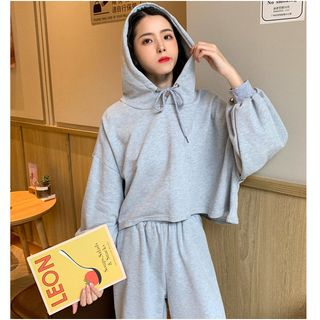 Whoosh-Set Crop Hoodie Sweatpants