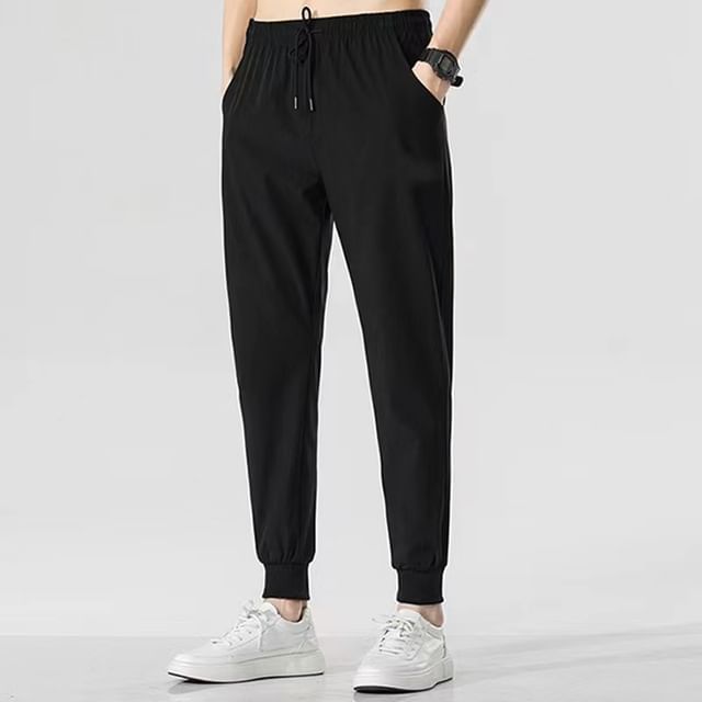 Fireon-Drawstring Waist Tapered Sweatpants