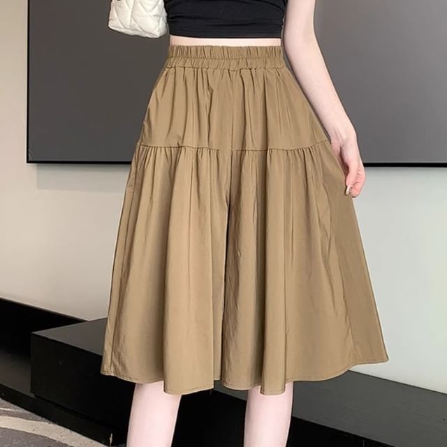Dragan Pulse-High Waist Plain Shorts