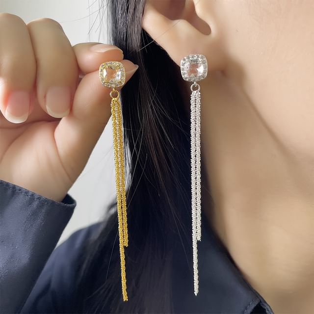 Chimerro-CZ Fringed Earring