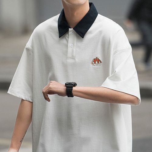 Contrast collar hotsell polo shirt