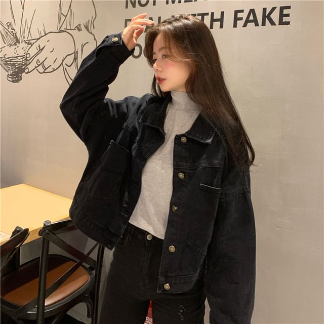 Miss Kekeli-Oversized Cropped Denim Jacket