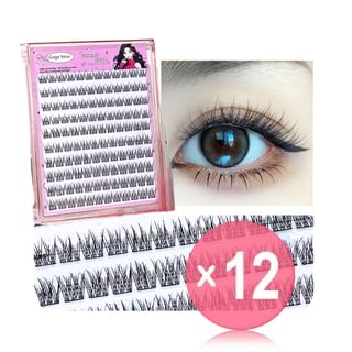 Gege Bear - Glue Free False Eyelashes - Fishtail (x12) (Bulk Box)