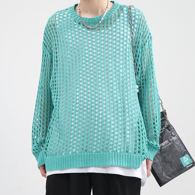 FAERIS Crochet Knit Top YesStyle