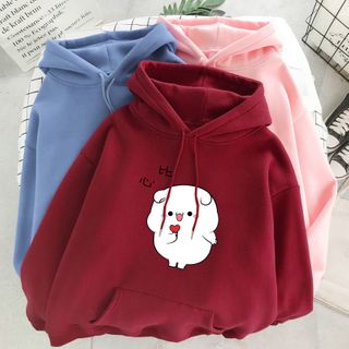 dog print hoodie