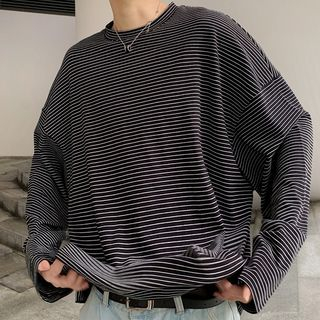 DragonRoad - Long-Sleeve Striped T-Shirt | YesStyle