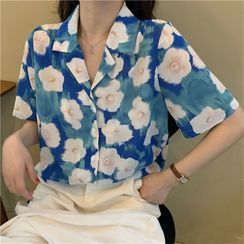 Antoinine - Short-Sleeve Floral Print Shirt