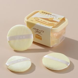 YAOZHI - Tiramisu Flocked Powder Puff Set