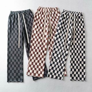 Hollahop Checkerboard Wide Leg Pants