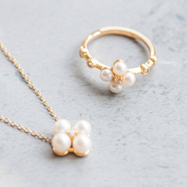 DECADES-Freshwater Pearl Pendant Necklace Ring