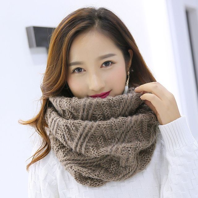 SOCOOL - Plain Knit Scarf, YesStyle