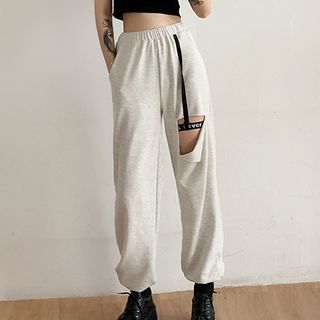 cut out sweatpants