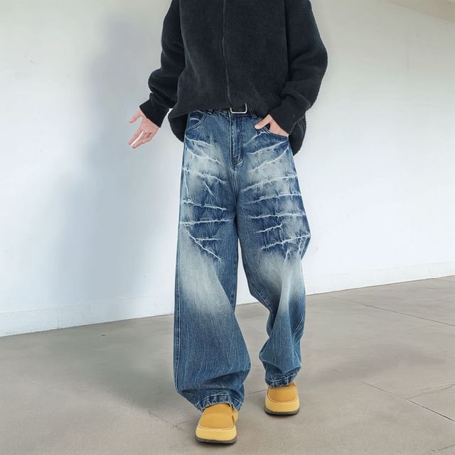 2DAWGS-Mid Rise Washed Wide Leg Jeans