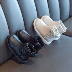 Doradas - Kids Faux-Leather Lace-Up Zipped Short Boots Doradas - Kids Faux-Leather Lace-Up Zipped Short Boots