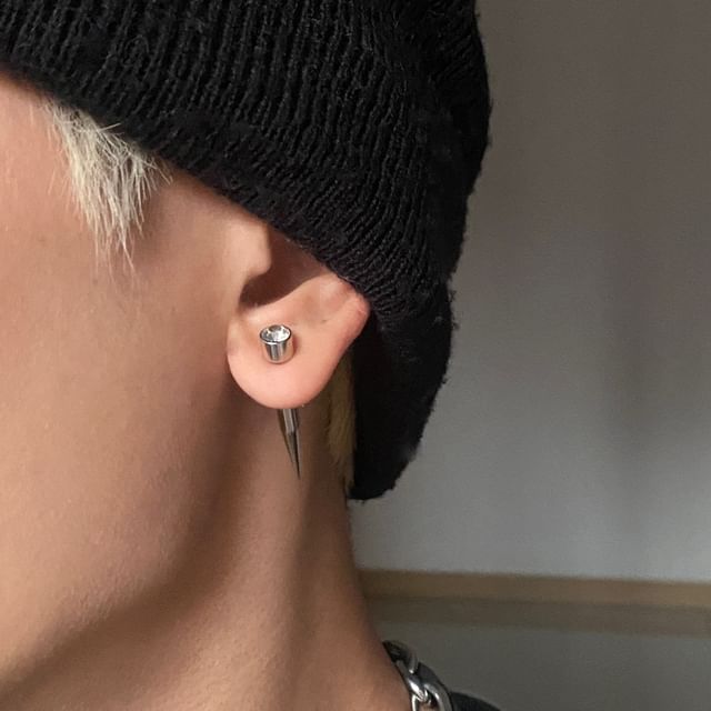 Lilafey-Stud Stainless Steel Ear Jacket