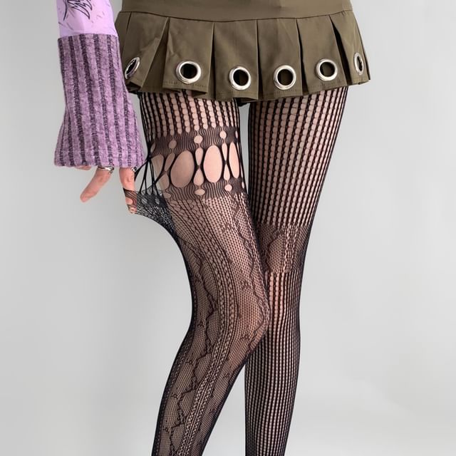Desperim-Fishnet Lace Tights