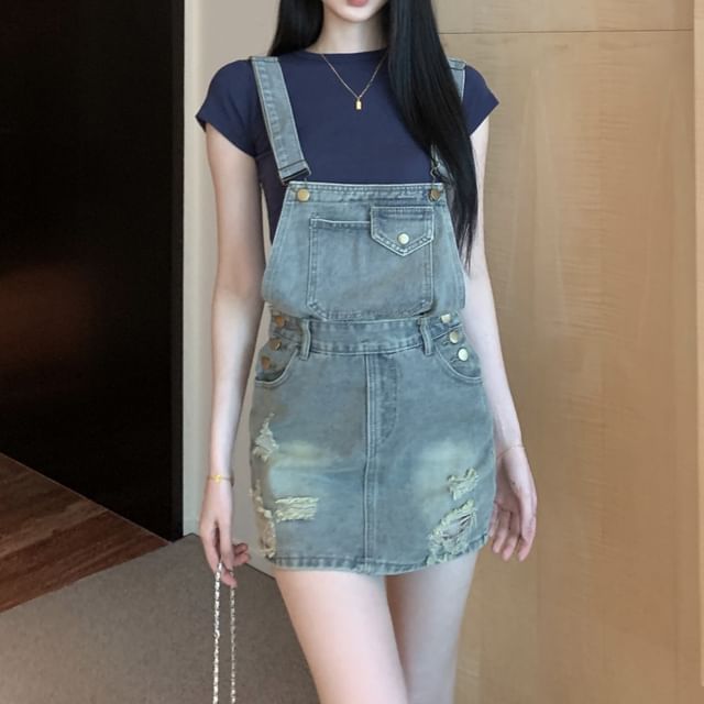 ganni denim leopard dress Women's Printed Open-Back Mini Collar Short sleeves Button soft mermaid flare Size:12-HEM UP Denim Dress Xs $94