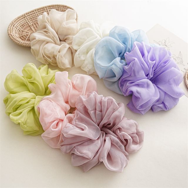 enthice-Plain Checker Scrunchie