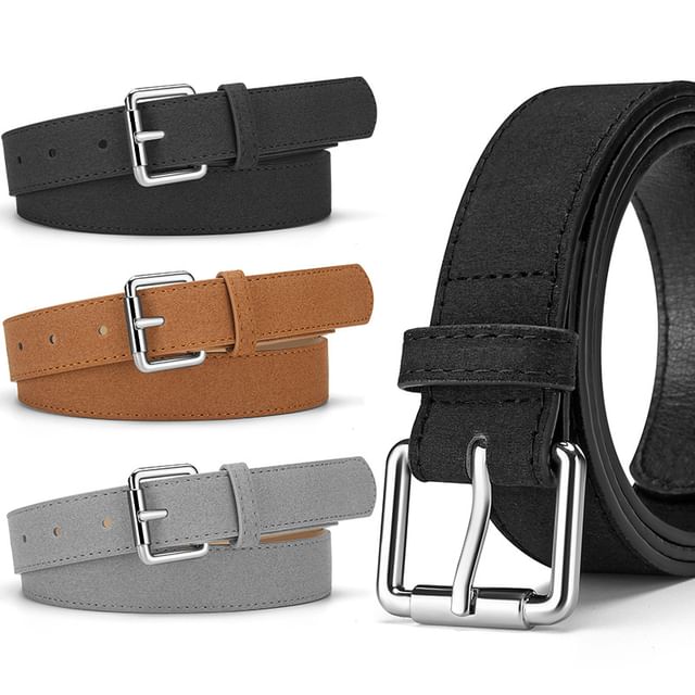 Aucucci-Faux Leather Belt