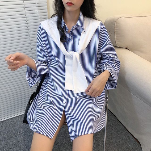 Everose-Pinstriped Shirt