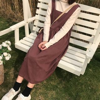 plain pinafore dress