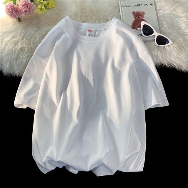 Wolfkane-Short Sleeve Crew Neck Plain T-Shirt