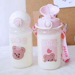KITCHI - Cartoon Glass Water Bottle KITCHI - Cartoon Glass Water Bottle