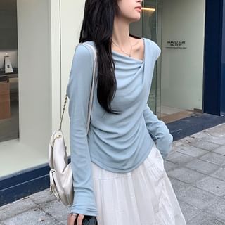 OUREA-Long Sleeve Plain Top