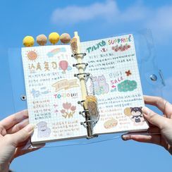 SOONERGO(スーナーゴー) - Set: Cartoon Print Loose Leaf Notebook + Pen + Paper Clip + Sticker SOONERGO(スーナーゴー) - Set: Cartoon Print Loose Leaf Notebook + Pen + Paper Clip + Sticker