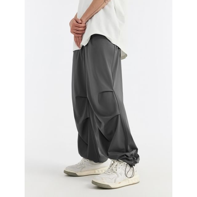 Newin-Cool-Tech Ruched Parachute Pants With Drawstring