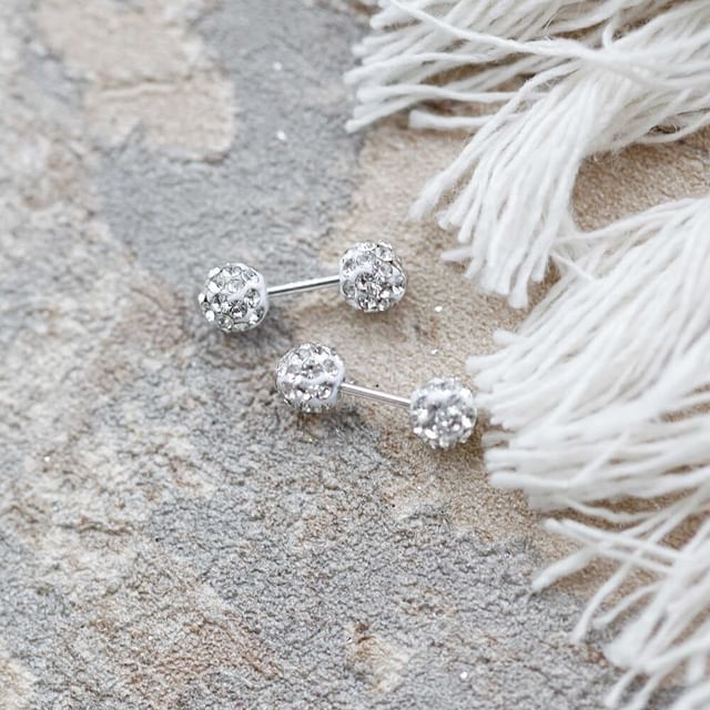 Dashiro-Rhinestone Ball Stud Earring