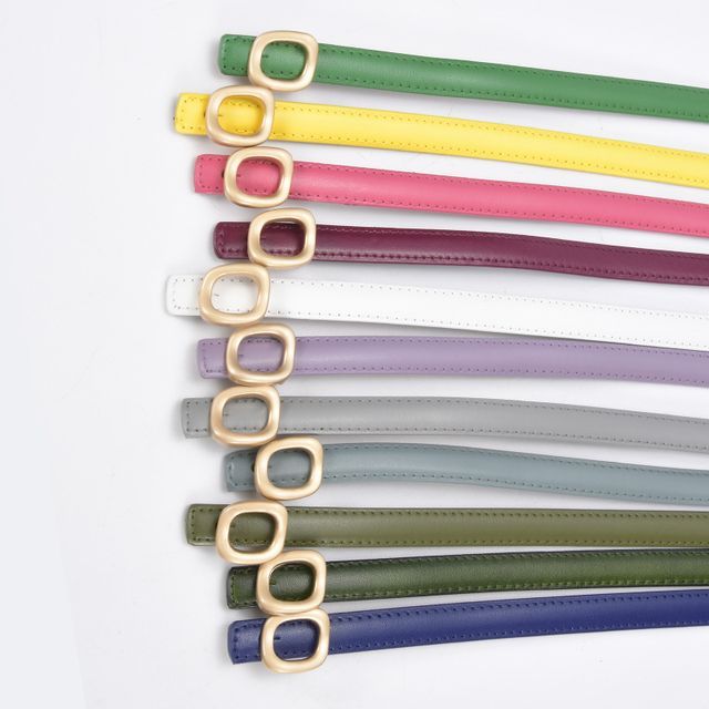 Rofuka-Genuine Leather Slim Belt