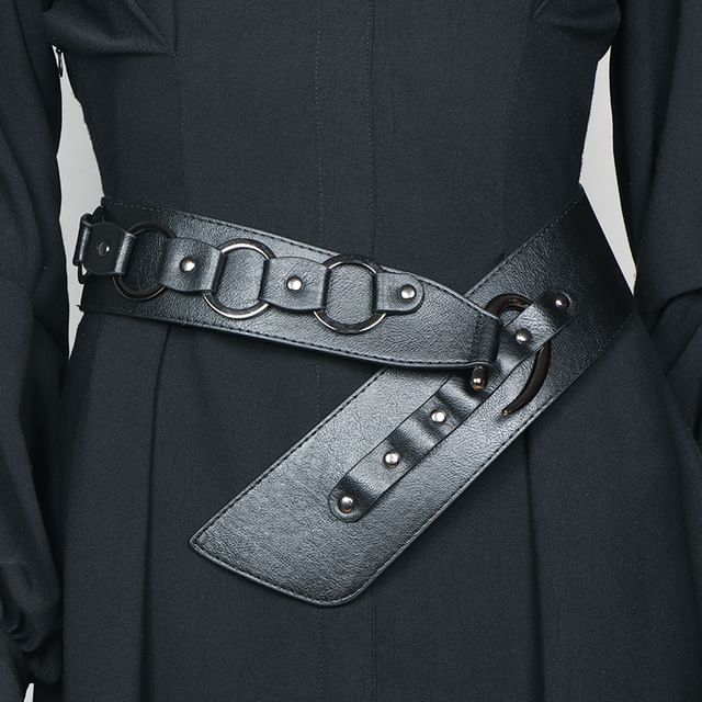 Poyol-Faux Leather Thick Belt